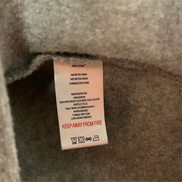 Rae Dunn Women's "Wine Time" Cowlneck Sweatshirt Gray Size M - Picture 5 of 9